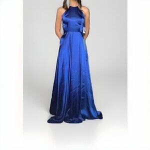 Dj-Jaz Royal Blue Prom / Formal Dress Lace Up Back has POCKETS NEW NWT Juniors 1